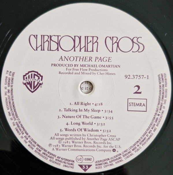 Christopher Cross - Another Page - Afbeelding 4