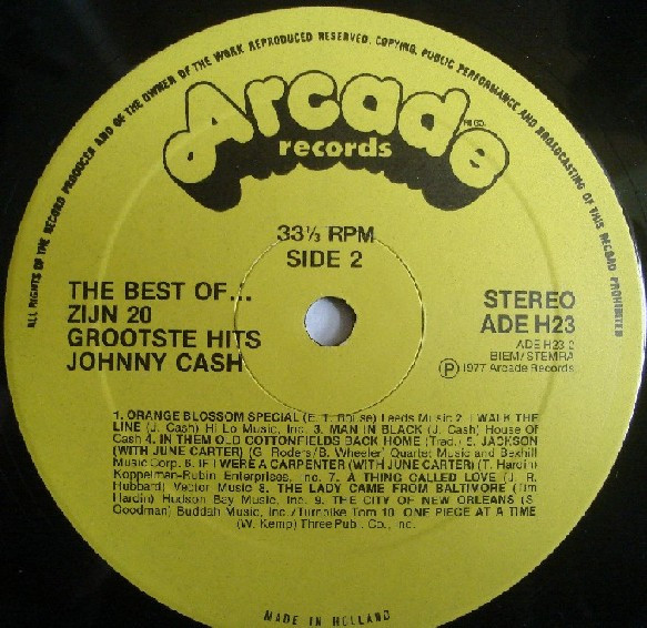 Johnny Cash – The Best Of Johnny Cash (Zijn 20 Grootste Hits) - Afbeelding 4