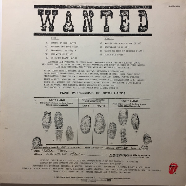 Peter Tosh – Wanted Dread & Alive - Afbeelding 2