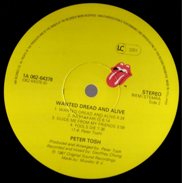 Peter Tosh – Wanted Dread & Alive - Afbeelding 4