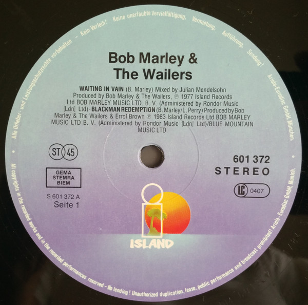 Bob Marley & The Wailers – Waiting In Vain (12") - Afbeelding 3