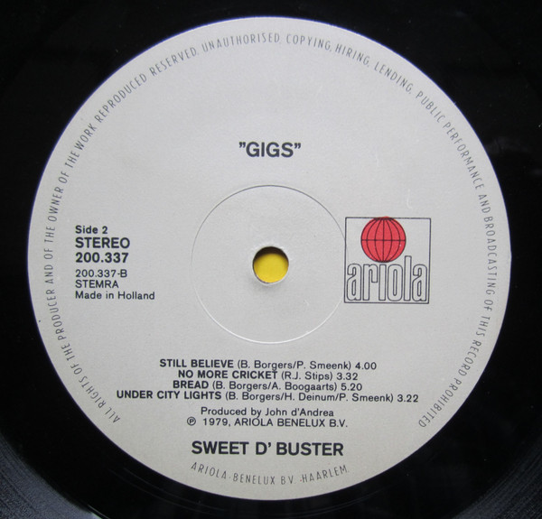 Sweet d'Buster – Gigs - Afbeelding 4