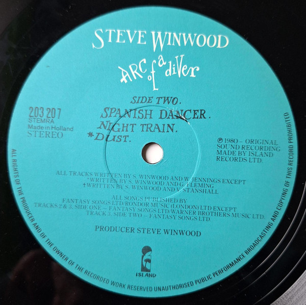 Steve Winwood – Arc Of A Diver - Afbeelding 4