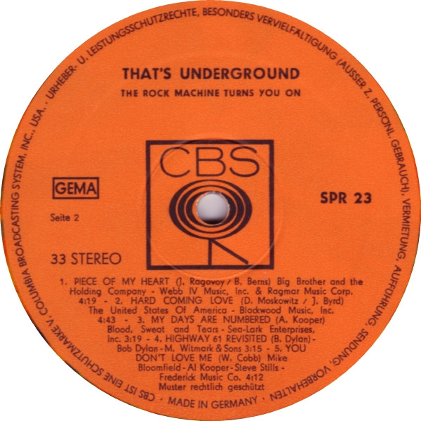 Various – That's Underground / The Rock Machine Turns You On (coloured) - Afbeelding 4