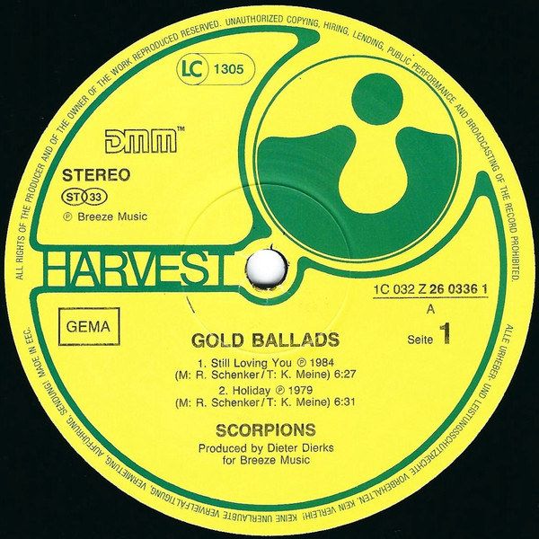 Scorpions – Gold Ballads (mini-lp) - Afbeelding 3
