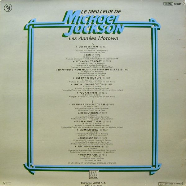 Michael Jackson – The Best Of Michael Jackson - The Motown Years - Afbeelding 2