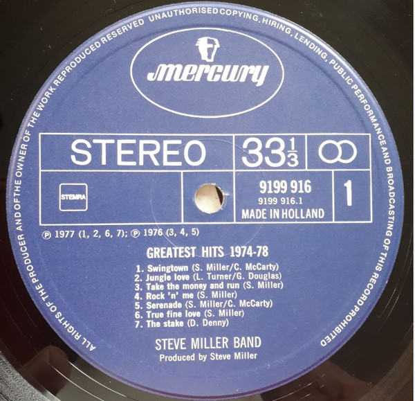 Steve Miller Band – Greatest Hits 1974-78 - Afbeelding 3