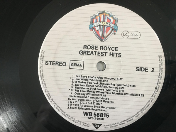 Rose Royce – Greatest Hits - Afbeelding 4
