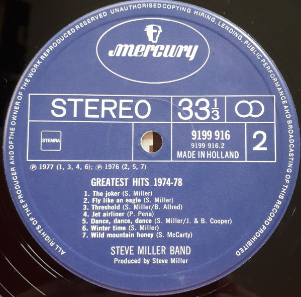 Steve Miller Band – Greatest Hits 1974-78 - Afbeelding 4