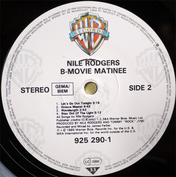 Nile Rodgers – B-movie Matinee - Afbeelding 4