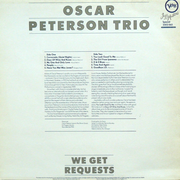 The Oscar Peterson Trio – We Get Requests - Afbeelding 2