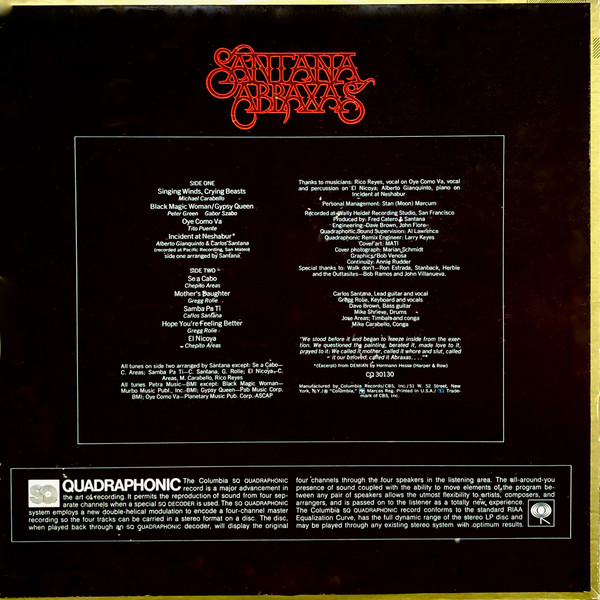 Santana – Abraxas (Quadraphonic) - Afbeelding 2