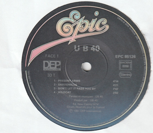 UB40 – Present Arm (lp) - Afbeelding 3