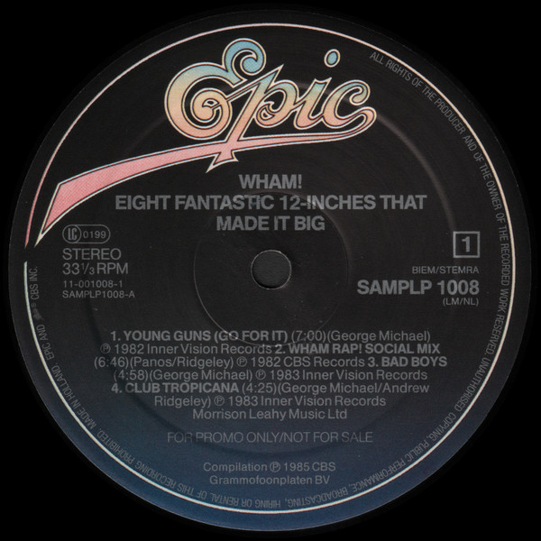 Wham! – Eight Fantastic 12-Inches That Made It Big - Afbeelding 3