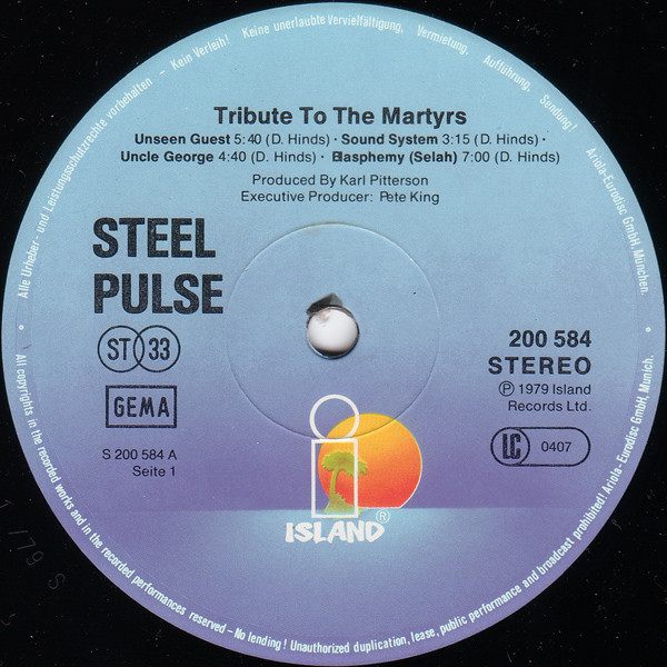 Steel Pulse – Tribute To The Martyrs - Afbeelding 3
