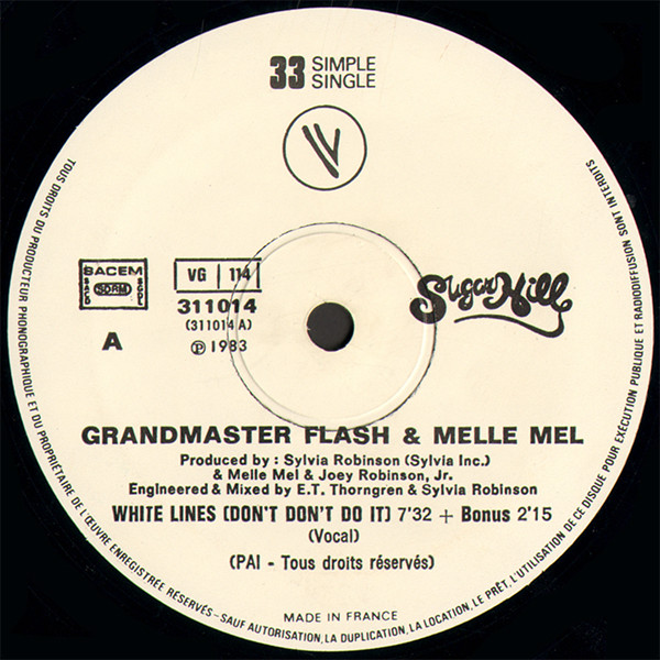 Grandmaster Flash & Melle Mel – White Lines (Don't Don't Do It) (12") - Afbeelding 3