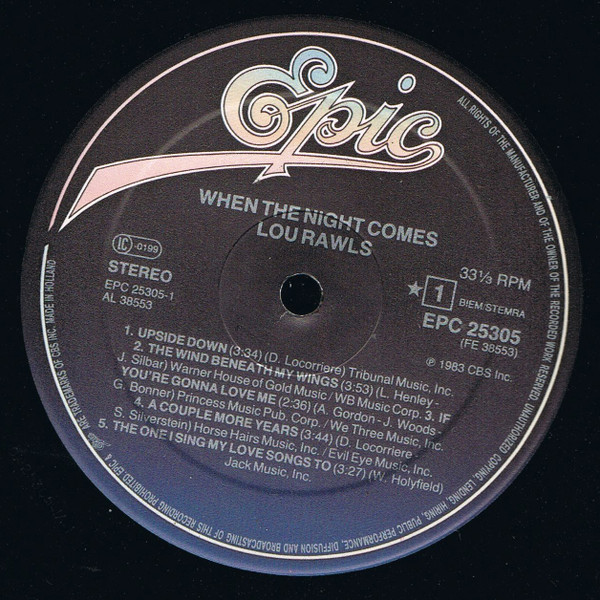 Lou Rawls – When The Night Comes - Afbeelding 3