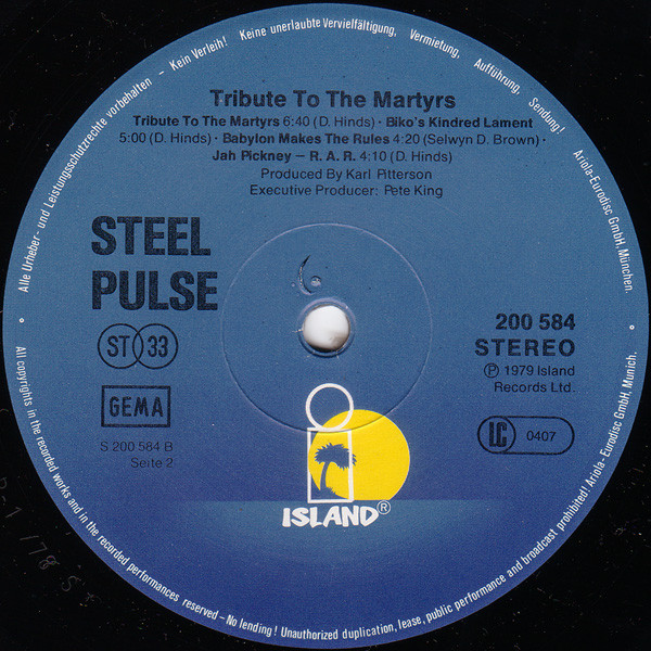 Steel Pulse – Tribute To The Martyrs - Afbeelding 4