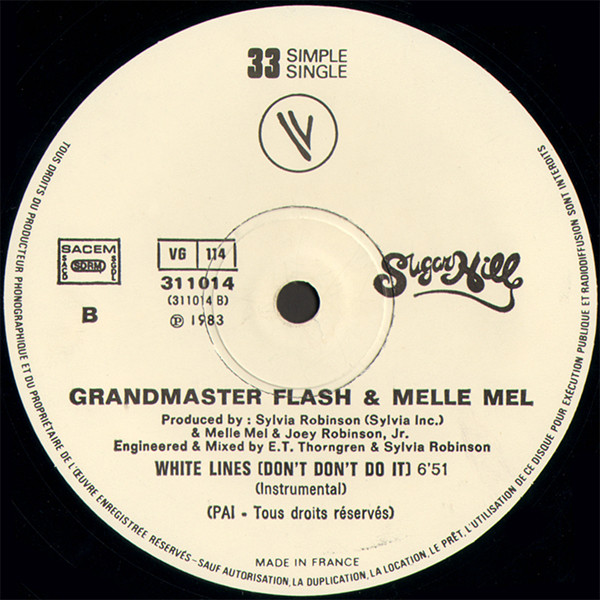 Grandmaster Flash & Melle Mel – White Lines (Don't Don't Do It) (12") - Afbeelding 4