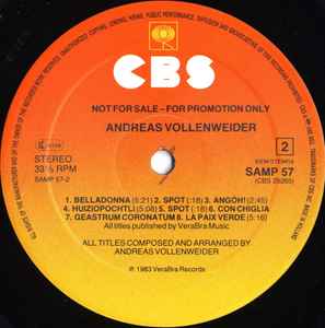 Andreas Vollenweider – Andreas Vollenweider (Promo) - Afbeelding 4
