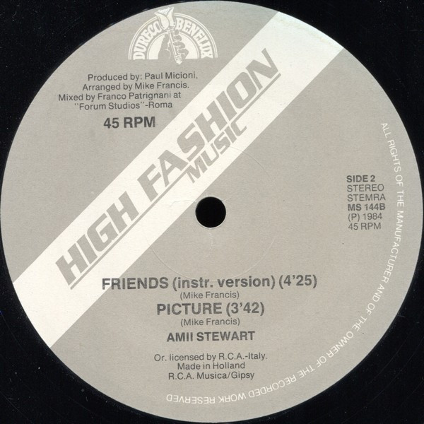 Amii Stewart – Friends (12") - Afbeelding 4