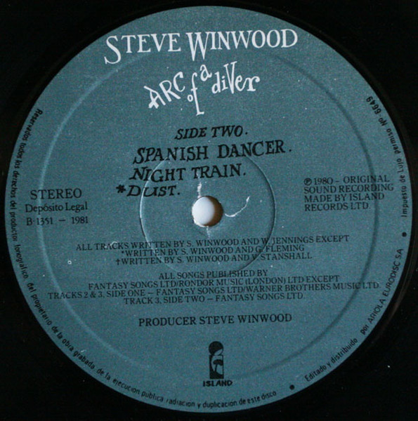 Steve Winwood – Arc Of A Diver - Afbeelding 4