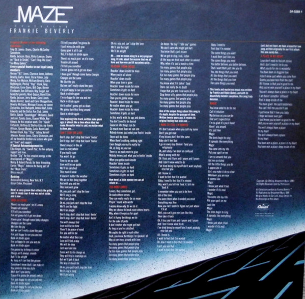 Maze Featuring Frankie Beverly – Can't Stop The Love - Afbeelding 6