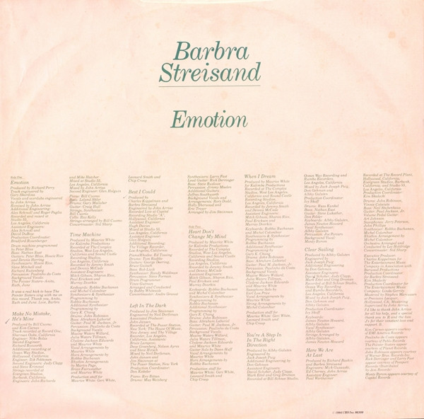 Barbra Streisand – Emotion - Afbeelding 5